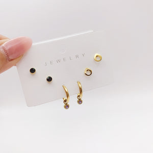 Set Aretes Gota Esmeralda