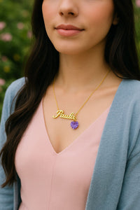 Collar Nombre Personalizado + Cristal